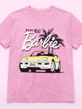 NWT Barbie Pink Malibu California Graphic Tee